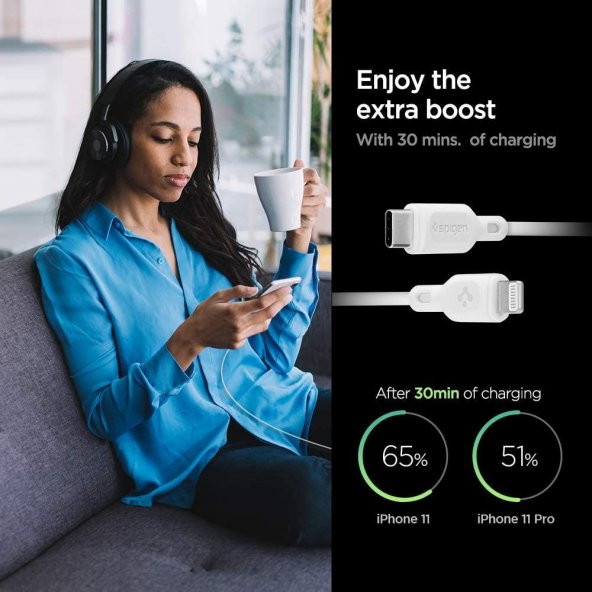 Spigen Essential C10CL USB-C Lightning Kablo (1 me - 2