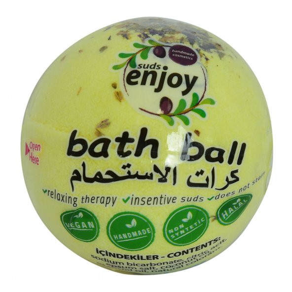 Enjoy Papatyalı El Yapımı Banyo Küvet Topu Sabunu Sarı 90-120 Gr - 5