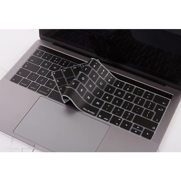 Macbook Pro Klavye Koruyucu (UK-EU İngilizce) Touchbarlı A1706 A1989 A2159 A1707 A1990 ile Uyumlu