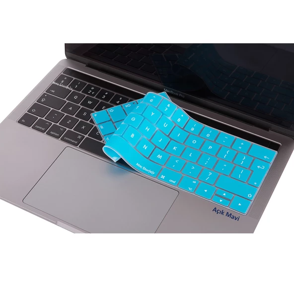 Macbook Pro Klavye Koruyucu (UK-EU İngilizce) Touchbarlı A1706 A1989 A2159 A1707 A1990 ile Uyumlu - 4
