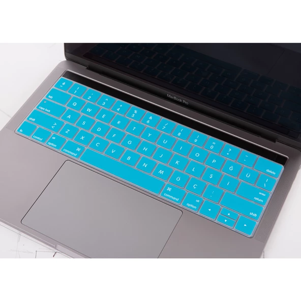 Macbook Pro Klavye Koruyucu (US to TR) Touchbarlı 13inç A1706 A1989 A2159-15inç A1707 A1990 ile Uyumlu - 8