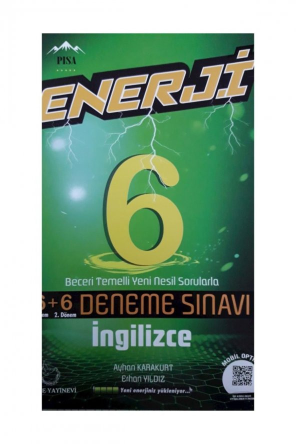 Palme 6.sınıf Enerji İngilizce 6+6 Deneme Sınavı *yeni*