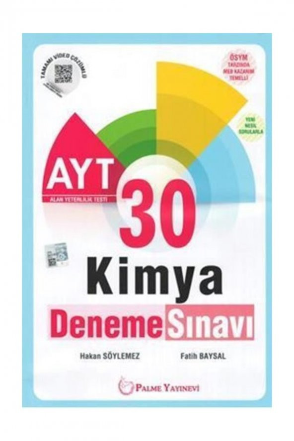 Palme Yks Ayt Kimya 30 Deneme Sınavı