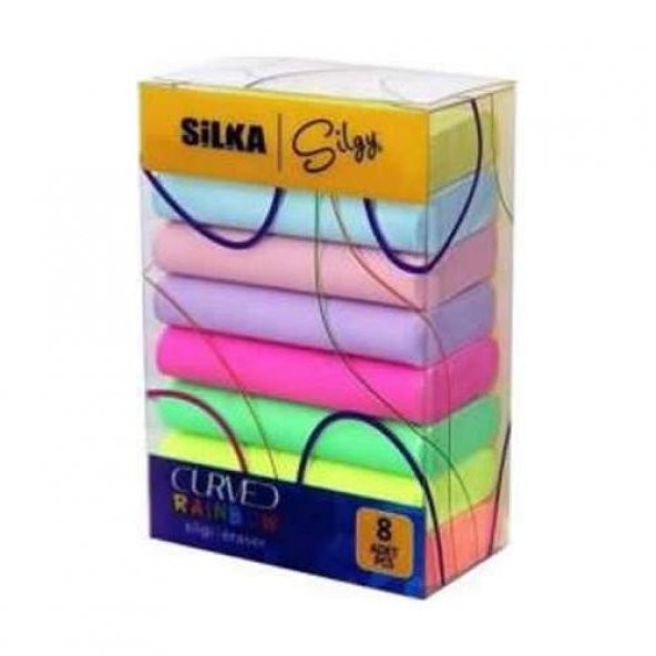 Silka Curved Rainbow 8'li Silgi
