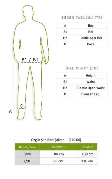 Özgür Şile Bezi Yazlık Şalvar Bordo Brd L/XL Bordo - 5