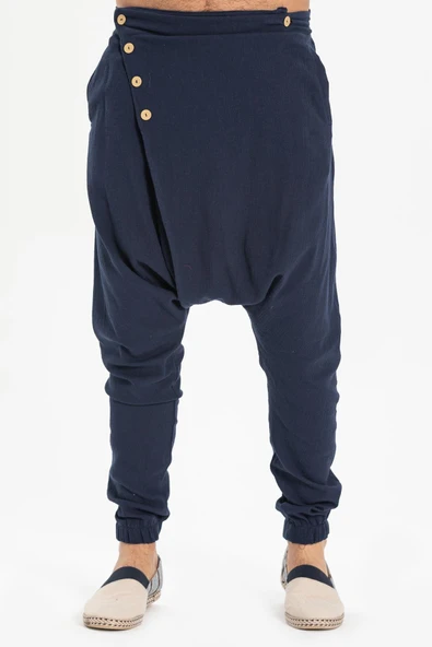 Özgür Şile Bezi Yazlık Şalvar Lacivert Lcvt L/XL Lacivert - 3