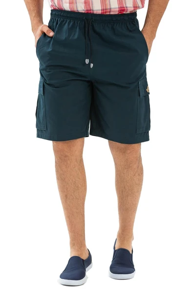 Gabardin Lastikli Erkek Şort Petrol Ptrl 2XL Petrol - 6