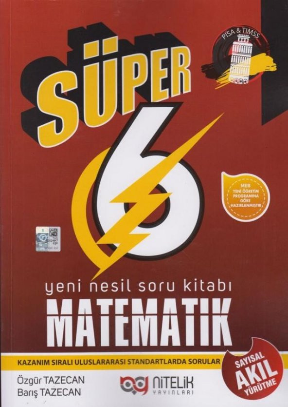 Nitelik 6.sınıf Yeni Nesil Süper Matematik Soru Kitabı