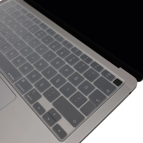 Macbook Air M1 13.3inç Klavye Koruyucu TouchID'li (US-ABD İngilizce) A2179 A2337 ile Uyumlu - 7