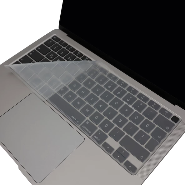 Macbook Air M1 13.3inç Klavye Koruyucu TouchID'li (US-ABD İngilizce) A2179 A2337 ile Uyumlu - 3