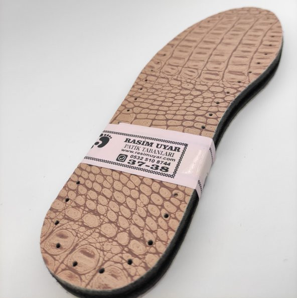 1 ÇİFT  ÜÇ KATMANLI  PATİK TABANI TİMSAH DESEN   RASİM UYAR