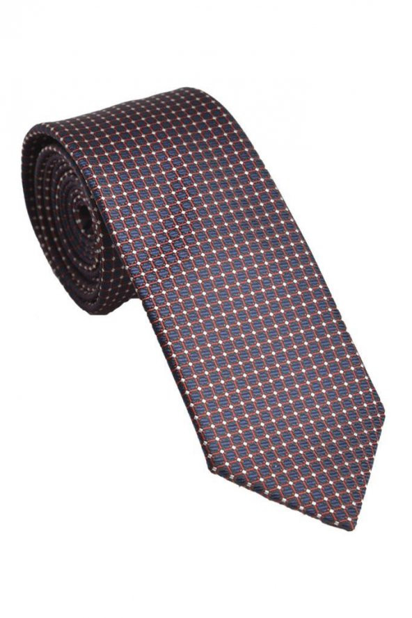 Brianze Kare Desen  Mendilli Kravat - Resim 2