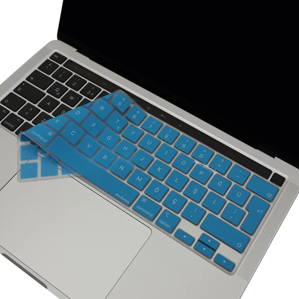 Macbook Pro Klavye Koruyucu 13inç M1-M2 (Türkçe Q) Touchbarlı A2251 A2289 A2338 A2141 ile Uyumlu - 4