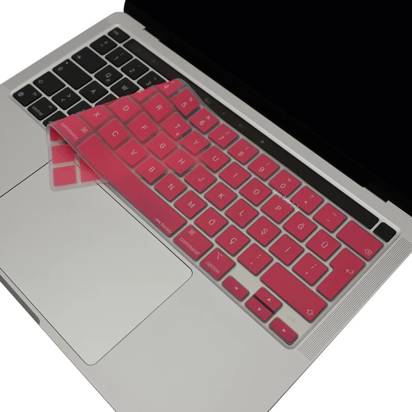 Macbook Pro Klavye Koruyucu 13inç M1-M2 (Türkçe Q) Touchbarlı A2251 A2289 A2338 A2141 ile Uyumlu - 3