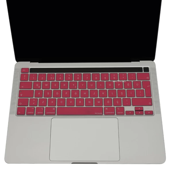 Macbook Pro Klavye Koruyucu 13inç M1-M2 (Türkçe Q) Touchbarlı A2251 A2289 A2338 A2141 ile Uyumlu - 9