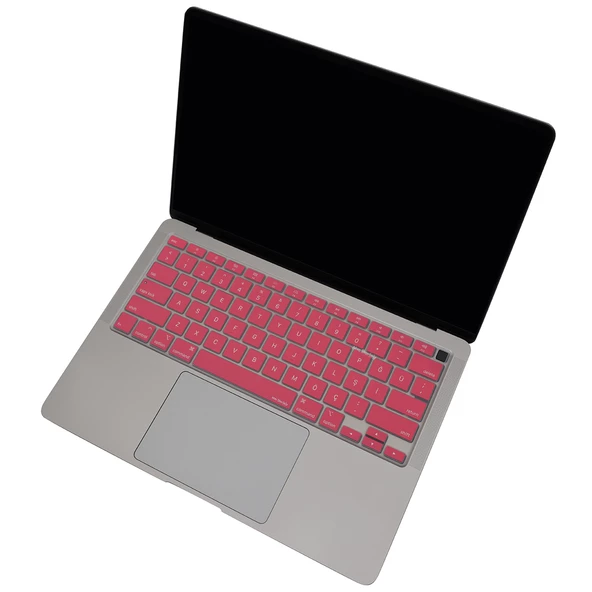MacBook Air 13 Klavye Koruyucu A2337 A2179 Türkçe Baskılı US İngilizce Enter Ultra İnce Silikon - 9