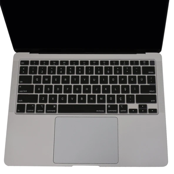 MacBook Air 13 Klavye Koruyucu A2337 A2179 Türkçe Baskılı US İngilizce Enter Ultra İnce Silikon - Resim 4