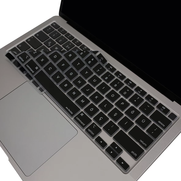 Macbook Air M1 13inç Klavye Koruyucu TouchID'li (US to TR) A2179 A2337 ile Uyumlu