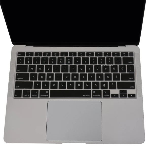 MacBook Air 13 Klavye Koruyucu A2337 A2179 Türkçe Baskılı US İngilizce Enter Ultra İnce Silikon - 4