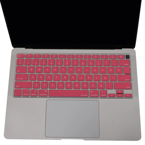 MacBook Air 13 Klavye Koruyucu A2337 A2179 Türkçe Baskılı US İngilizce Enter Ultra İnce Silikon - Resim 3