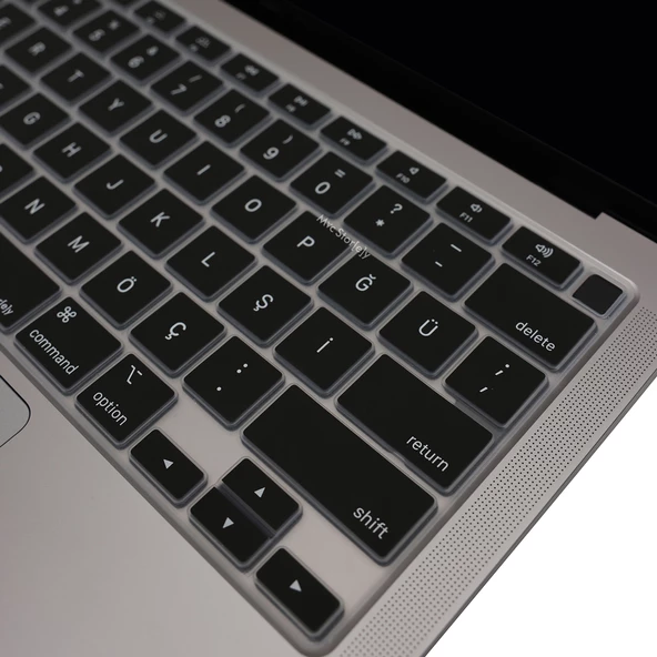 MacBook Air 13 Klavye Koruyucu A2337 A2179 Türkçe Baskılı US İngilizce Enter Ultra İnce Silikon - 6