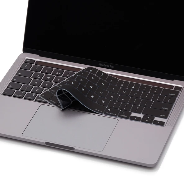 Macbook Pro Klavye Koruyucu M1-M2 13inç (US-ABD İngilizce) Touchbarlı A2338 A2289 A2251 A2141 Uyumlu