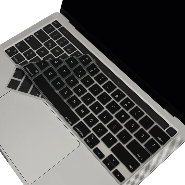 MacBook Pro 13-16 inç Klavye Koruyucu – Silikon Türkçe Karakterli Return Enter Uyumlu - Resim 1