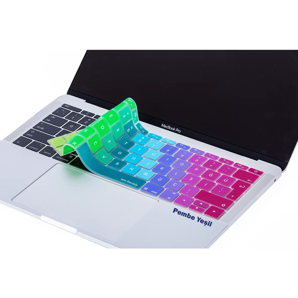 Macbook Pro Klavye Koruyucu 13inç A1708, 12inç A1534 ile Uyumlu (Türkçe Q) Dazzle - 3