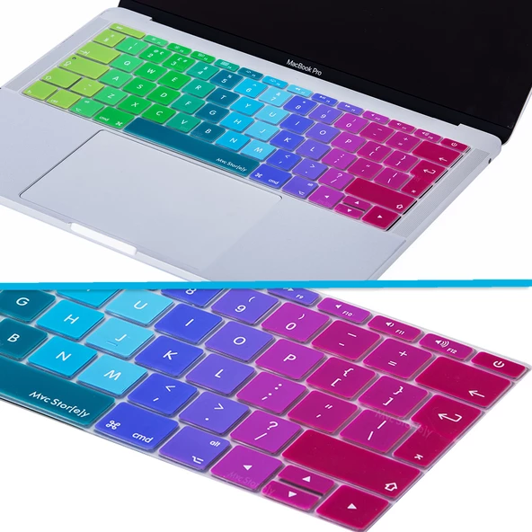 Macbook Pro Klavye Koruyucu (UK-EU İngilizce) 12inç A1534 - 13inç A1708 ile Uyumlu Dazzle - 5