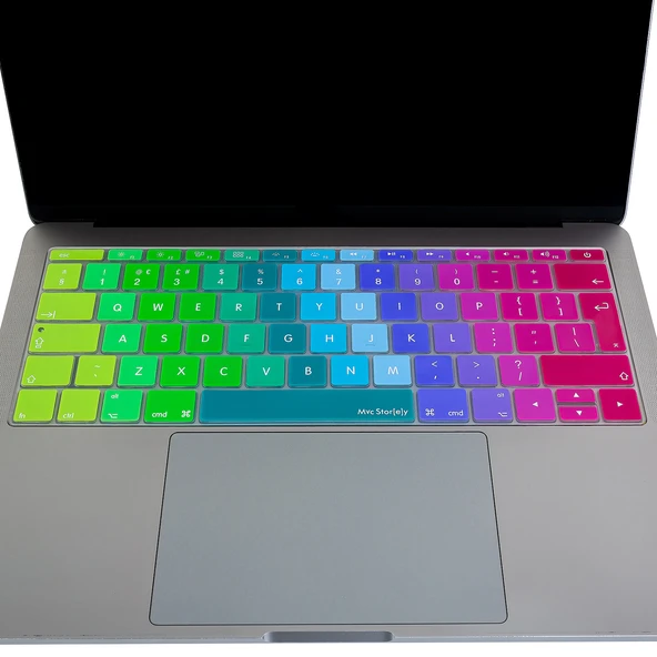 Macbook Pro Klavye Koruyucu (UK-EU İngilizce) 12inç A1534 - 13inç A1708 ile Uyumlu Dazzle - Resim 3
