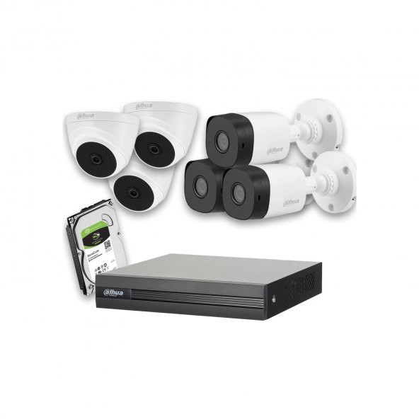 Dahua 6 Kameralı 2mp 1080P Güvenlik Sistemleri + Full Set