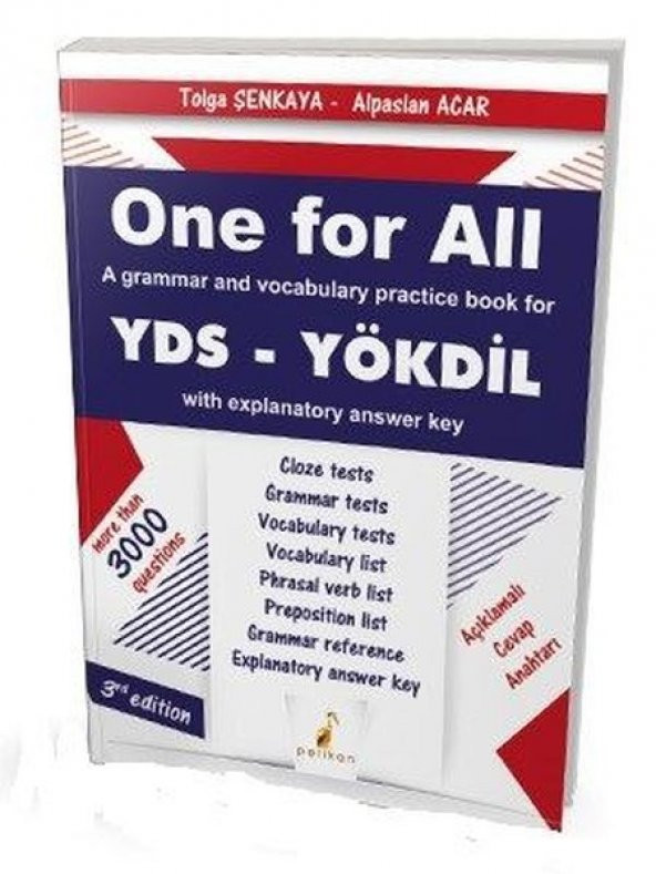 YDS YÖKDİL ONE FOR ALL 3.BASKI - PELİKAN YAYINEVİ - 1