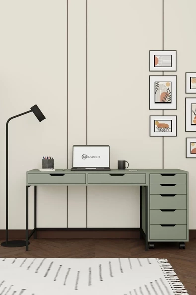 Midoser Çalışma Masası Seti - Yeşil - 3