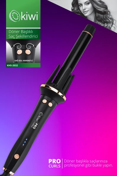 Kiwi KHS-2032 Döner Başlıklı Saç Şekillendirici ürün görseli 1