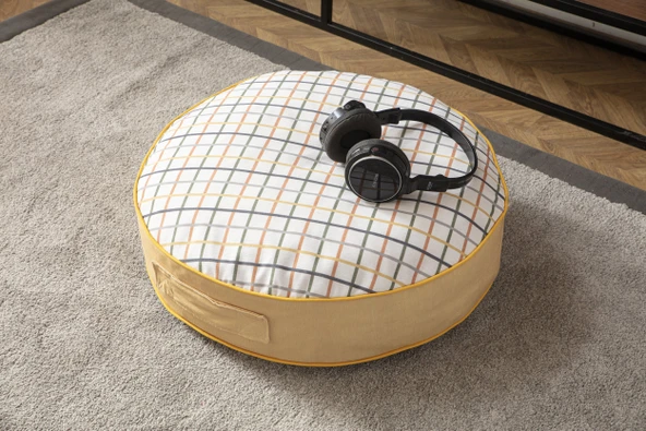 Taşınabilir Dekoratif Yer Minderi Puf, 60x60cm - 2