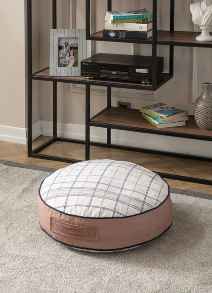 Yuvarlak Yer Minderi Puf, 60 x 60 cm