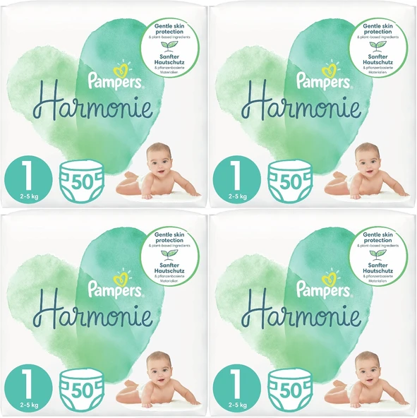 Prima Pampers Harmonie Bebek Bezi Beden:1 (2-5Kg) Yeni Doğan 200 Adet Avantaj Ultra Fırsat Pk