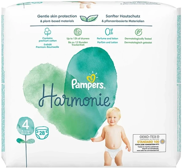 Prima Pampers Harmonie Bebek Bezi Beden:4 (9-14KG) Maxi 56 Adet Ekonomik Ultra Fırsat Pk - Resim 3