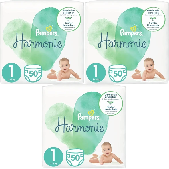 Prima Pampers Harmonie Bebek Bezi Beden:1 (2-5Kg) Yeni Doğan 150 Adet Aylık Ultra Fırsat Pk ürün görseli