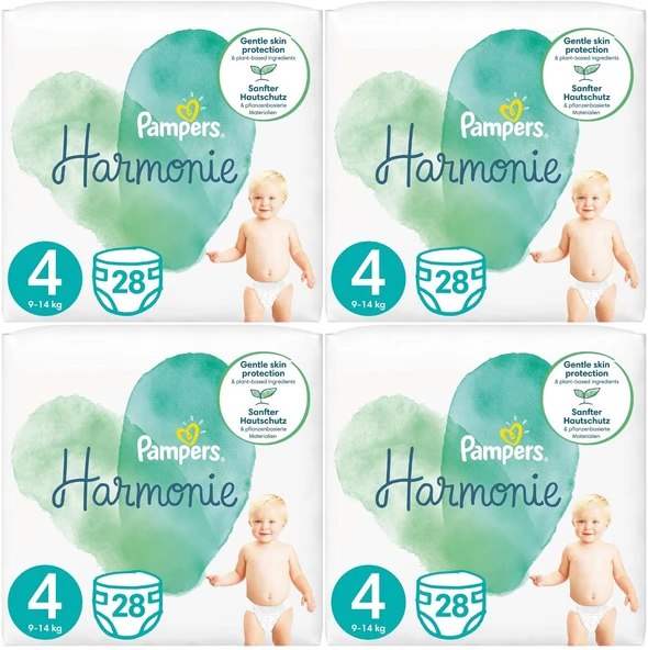 Prima Pampers Harmonie Bebek Bezi Beden:4 (9-14KG) Maxi 112 Adet Avantaj Ultra Fırsat Pk ürün görseli