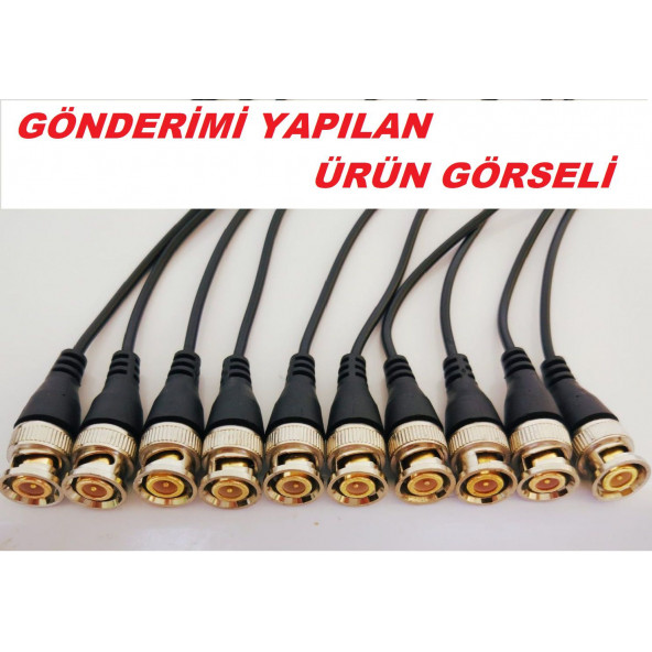 50 Adet HAZIR BNC KABLO BNC JACK CCTV AHD KAMERA DVR NVR BNC Uç - 2