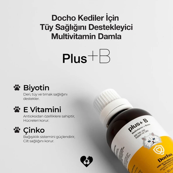 Docho Malt Kedi Macunu 100 gr ve Tüy Sağlığı Destekleyici Damla 50 ml Seti - 6