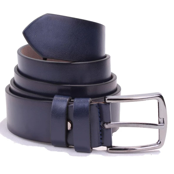Dagoster DMK26-355 Lacivert 4 cm Suni Deri Erkek Kemer - 2