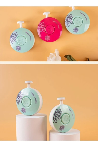 Beauty Loves Beauty Loves Yenidoğan Bebek Tırnak Törpüsü Pilli 6 Başlıklı Çocuk Tırnak Parlatıcı Tırnak Makası Manikür Seti - 2