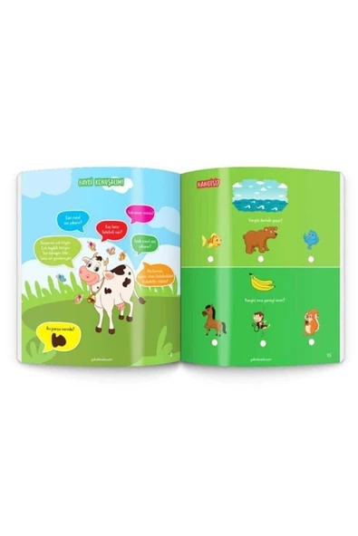 yükselen zeka  yükselen zeka Konuşturan Kitap Ve Konuşmaya Başlıyorum Yaz Sil Serisi 2'li Set - 6 Kitap - 2