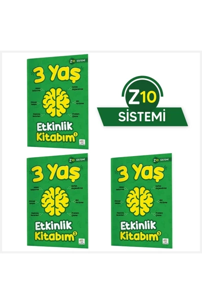 yükselen zeka  yükselen zeka 3 Yaş Etkinlik Kitabım Seti (z10 Sistemi)