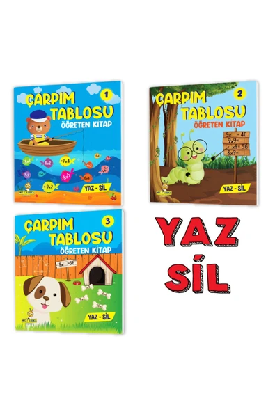 Yükselen Zeka Yayınları  Yükselen Zeka Yayınları Çarpım Tablosu Öğreten Yaz-sil Kitap Seti