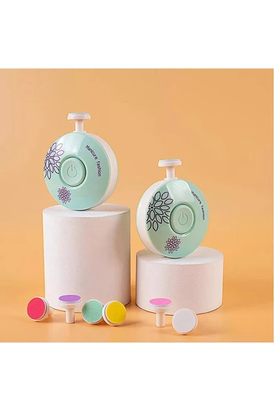 Beauty Loves Beauty Loves Yenidoğan Bebek Tırnak Törpüsü Pilli 6 Başlıklı Çocuk Tırnak Parlatıcı Tırnak Makası Manikür Seti - 5