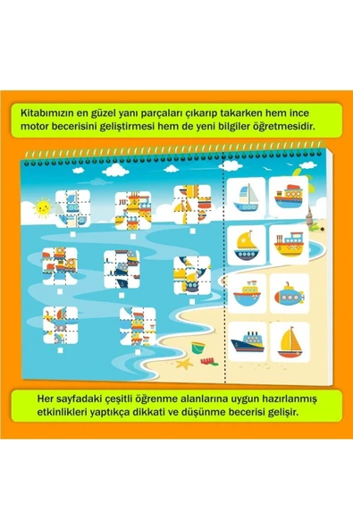 Yükselen Zeka Yayınları  Yükselen Zeka Yayınları 4-6 Yaş Cırt Cırtlı Etkinlik Kitabım - 3