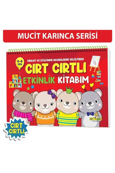 Yükselen Zeka Yayınları  Yükselen Zeka Yayınları 4-6 Yaş Cırt Cırtlı Etkinlik Kitabım